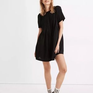 NWT! Madewell lace trim, pintuck, button front mini dress
